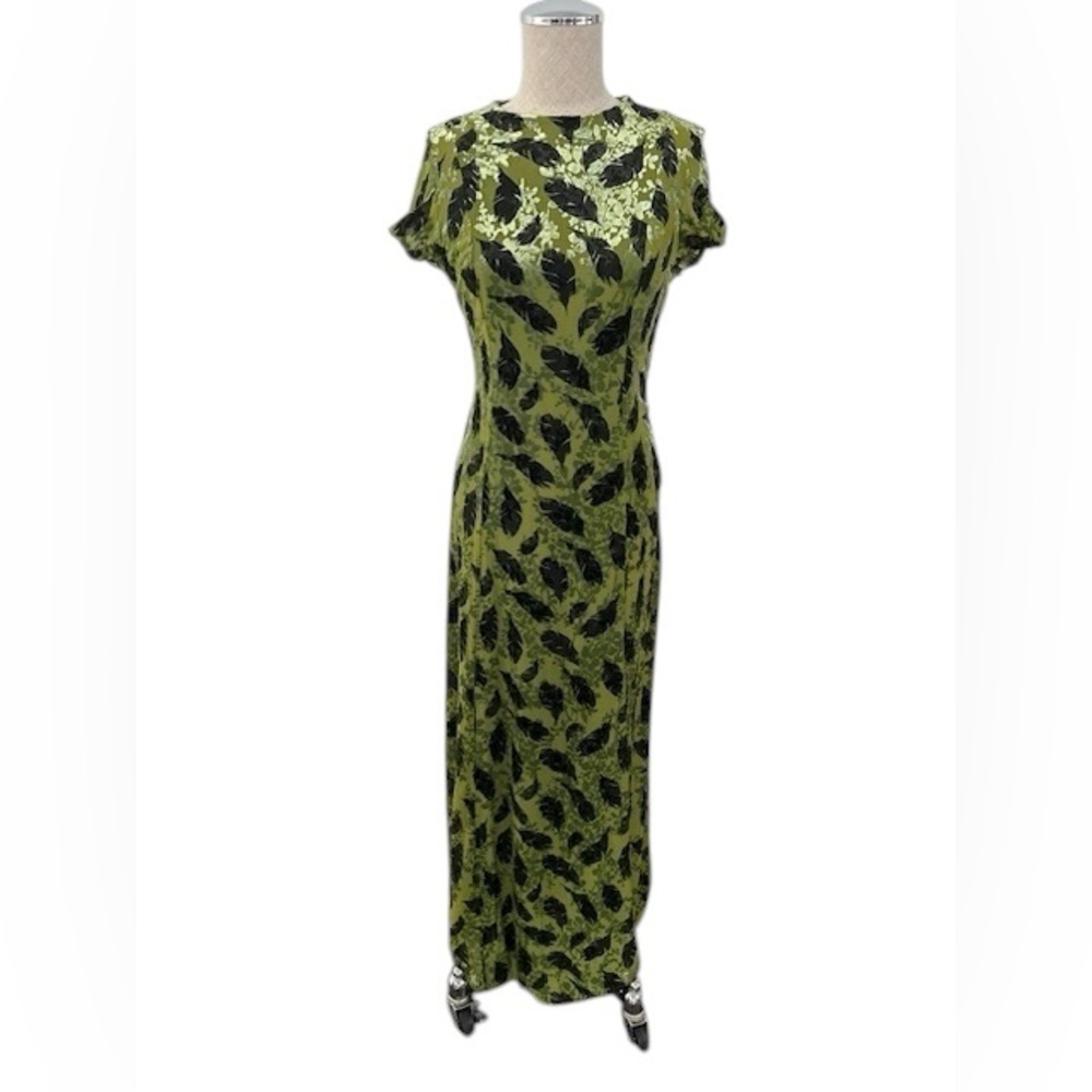 NWT!  S Deer Velvet Print Maxi Dress